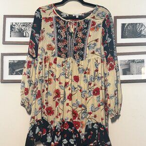Flying Tomato Floral Boho Tunic Dress
